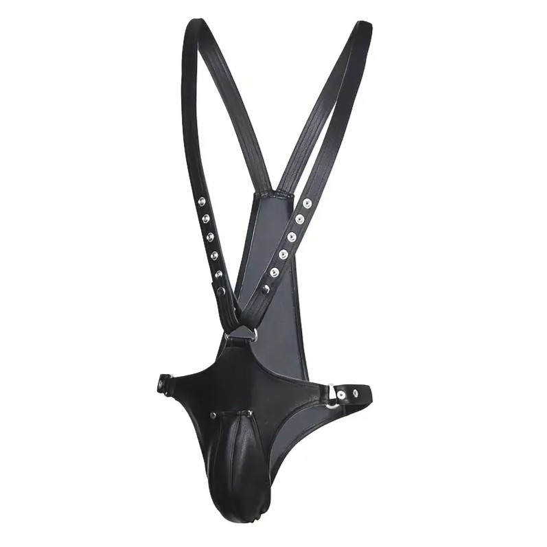 Mbn0030 Over Shoulder Male Harness With Penis Flap