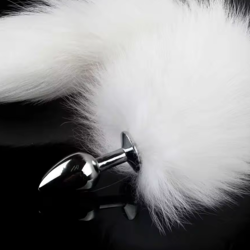 Mbn0039 Fox Tail Butt Plug Small White