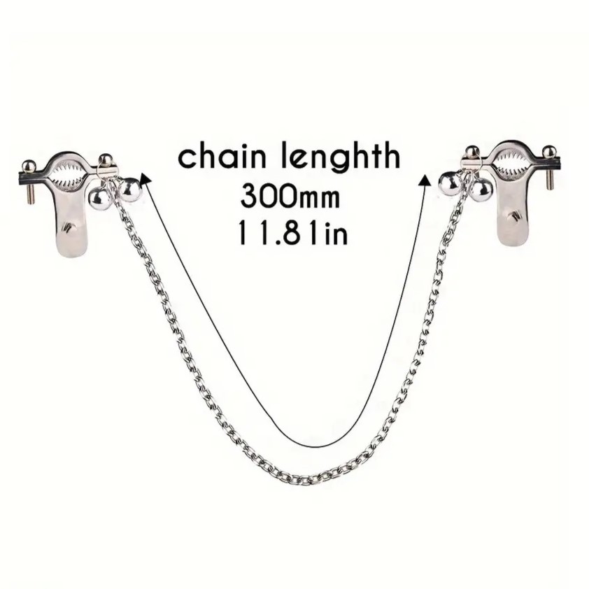 Mbn0111 Heavy Chained Nipple Clamps3