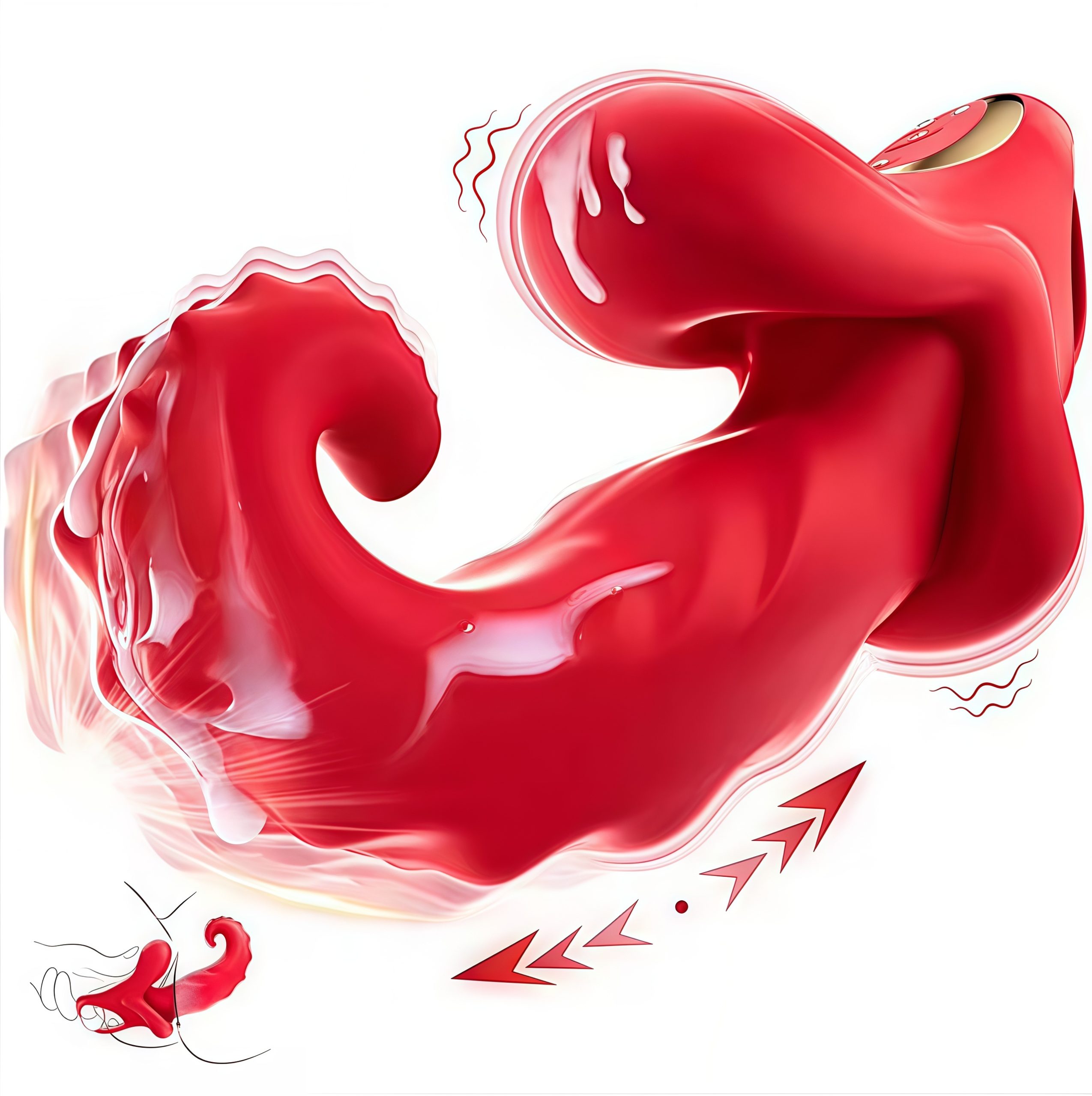 MBN0233 Crimson Kiss Clitoral &G spot stimulator