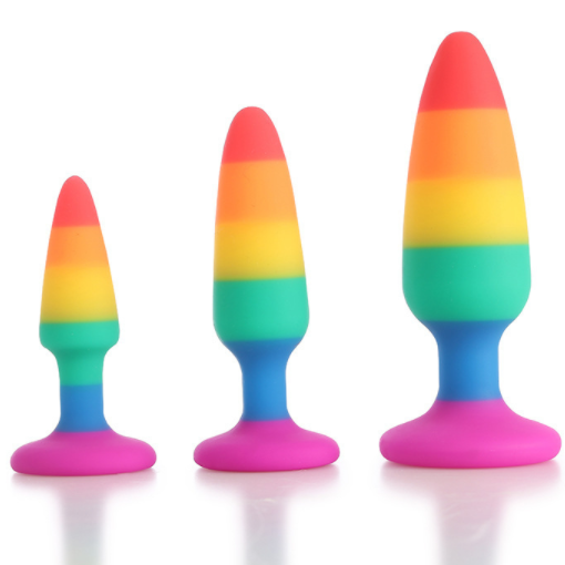 MBN0090 Rainbow Butt Plugs set of